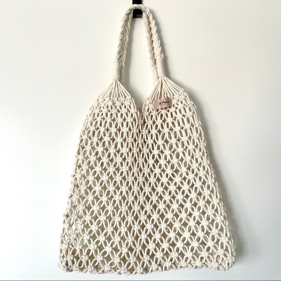 Miss Patina Debbie Woven Net Shopping Beach Bag - Picture 1 of 3